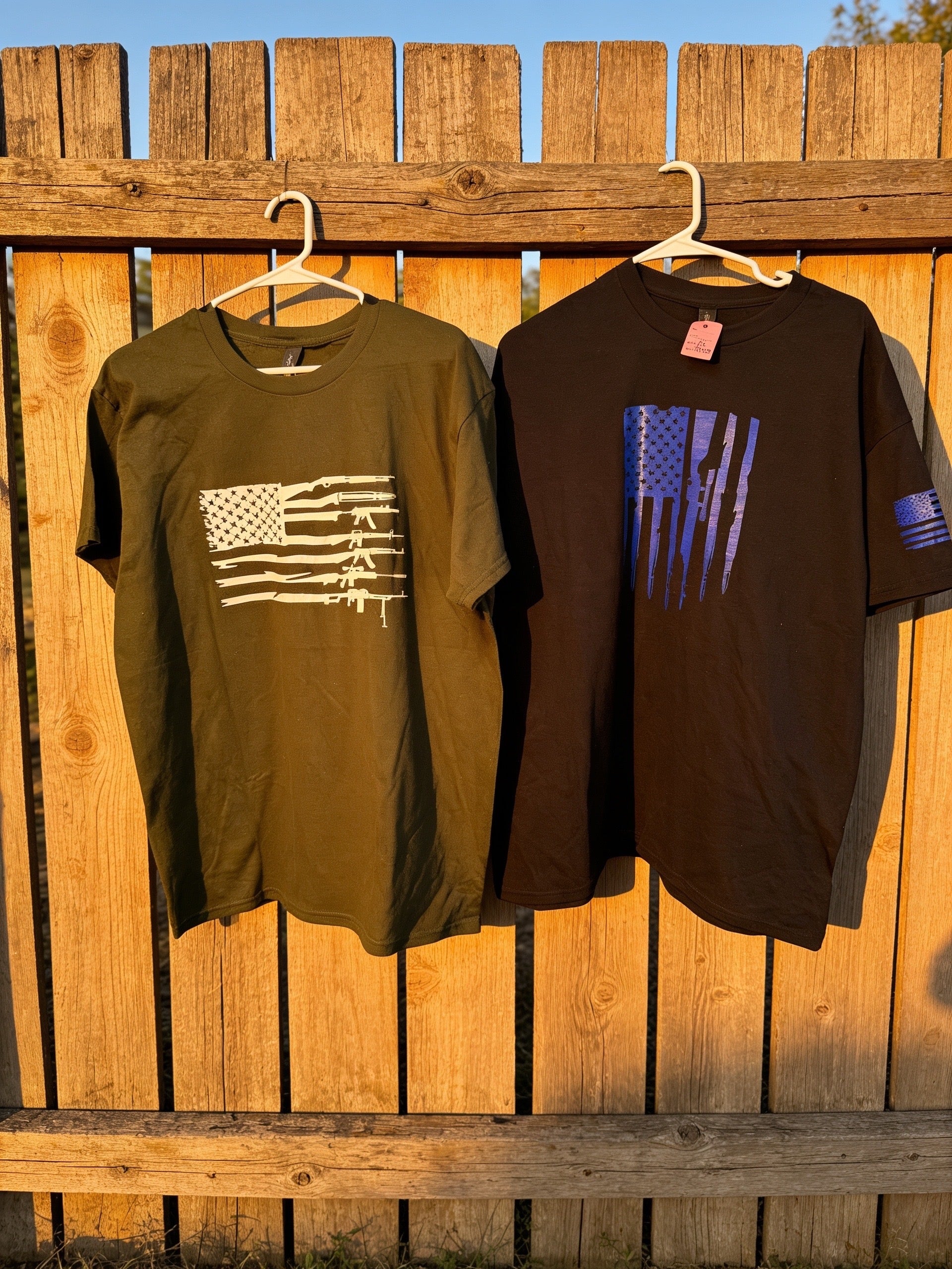 Men's Rifle American Flag Tshirt