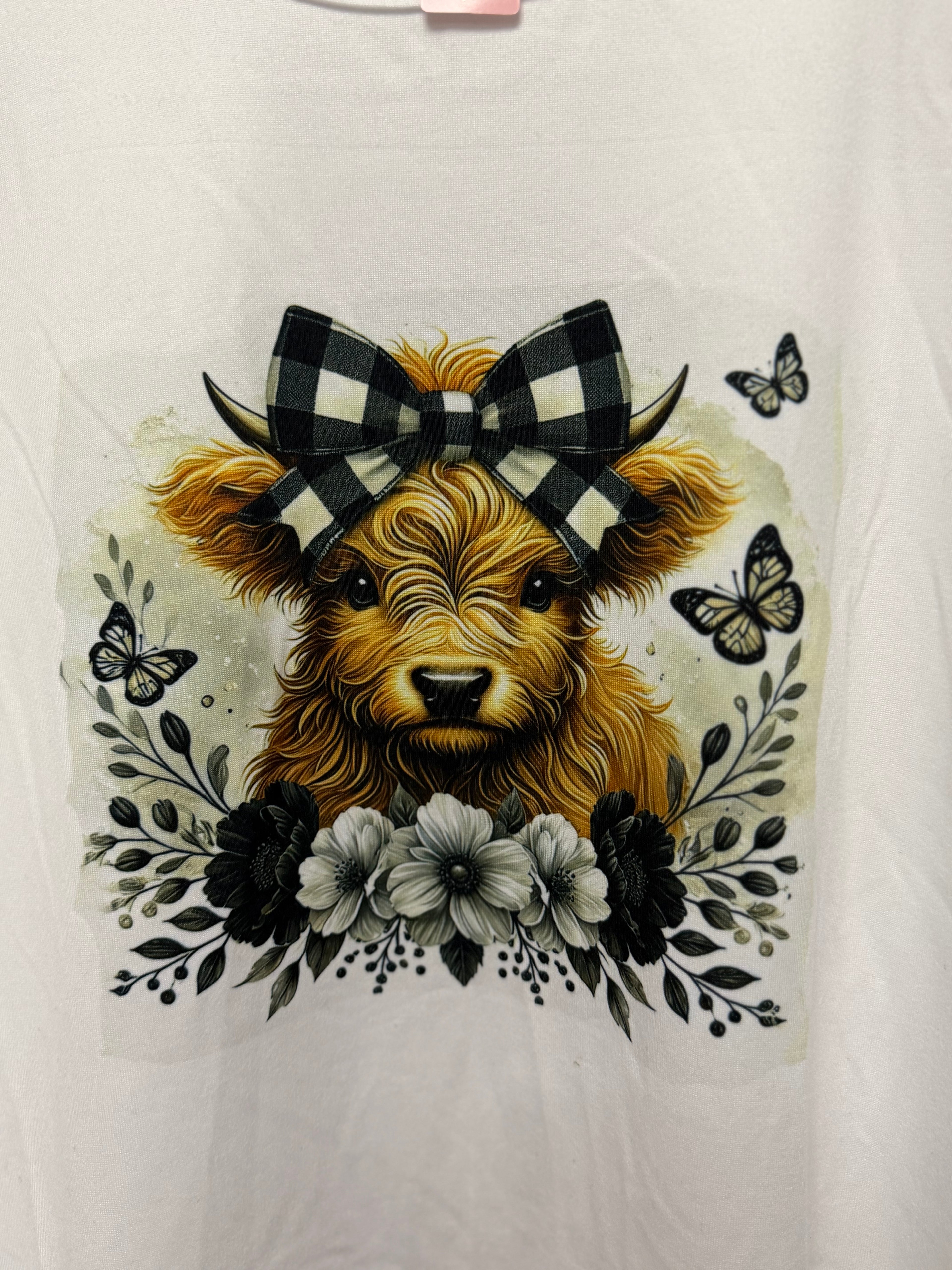 Plaid Highland Cow T-Shirt
