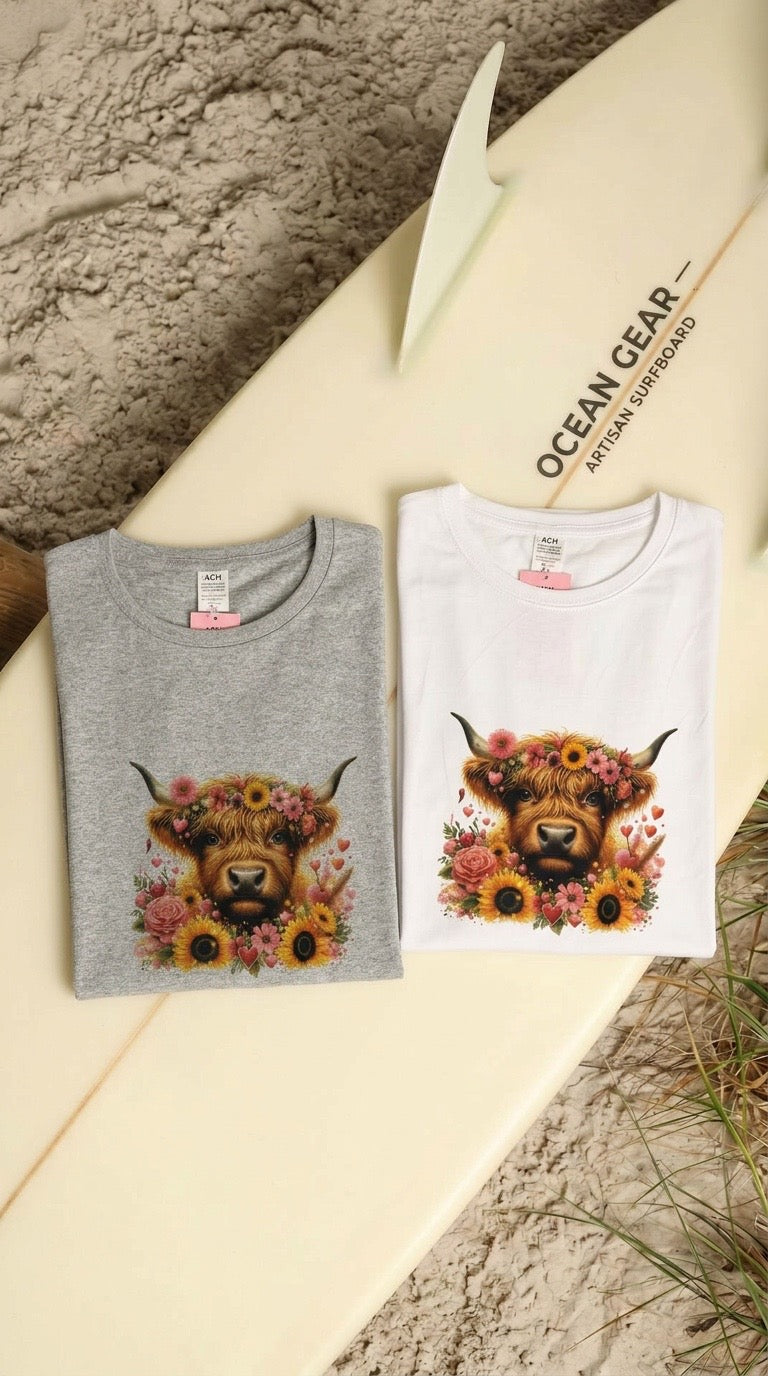 Floral Cow T-shirt