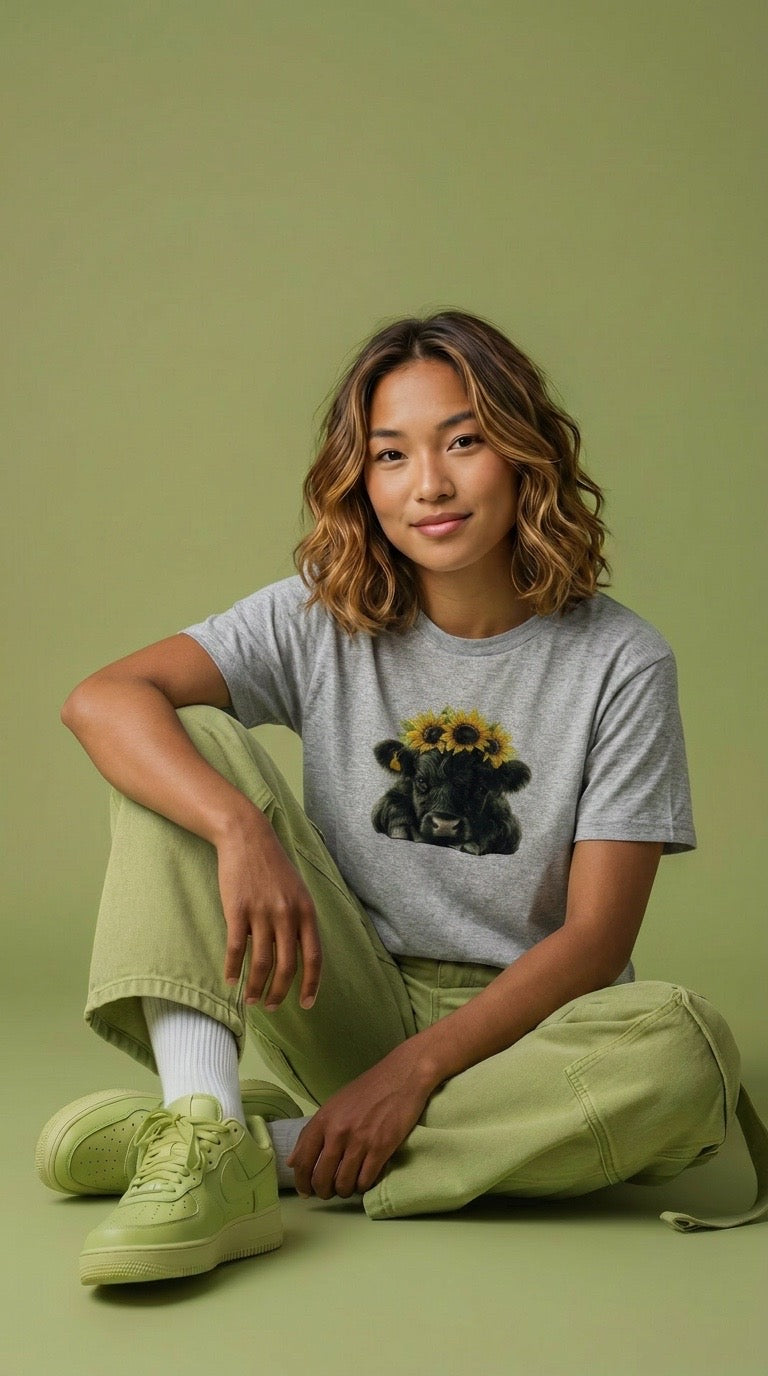 Women's Sunflower Cow T-shirt