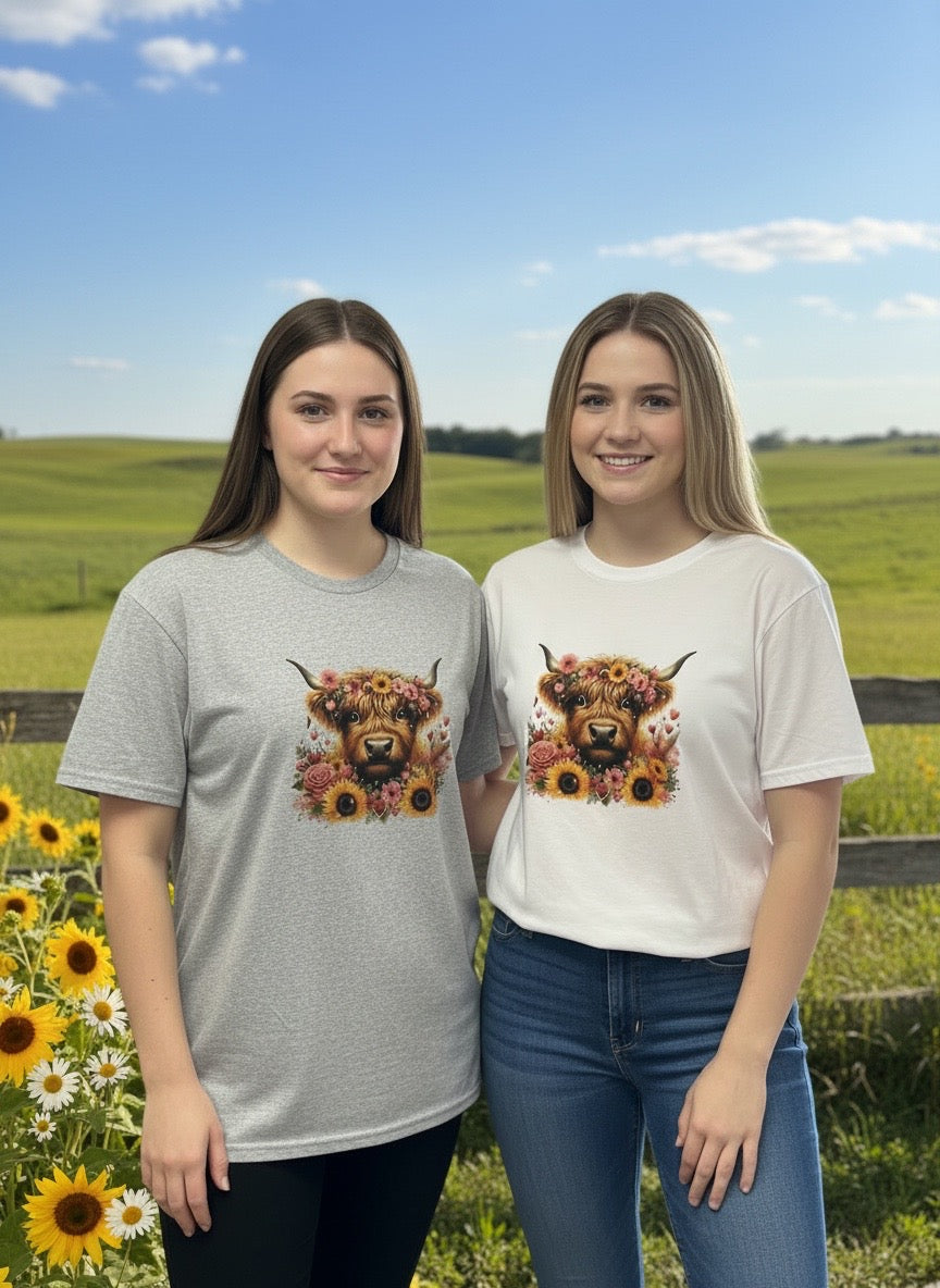 Floral Cow T-shirt