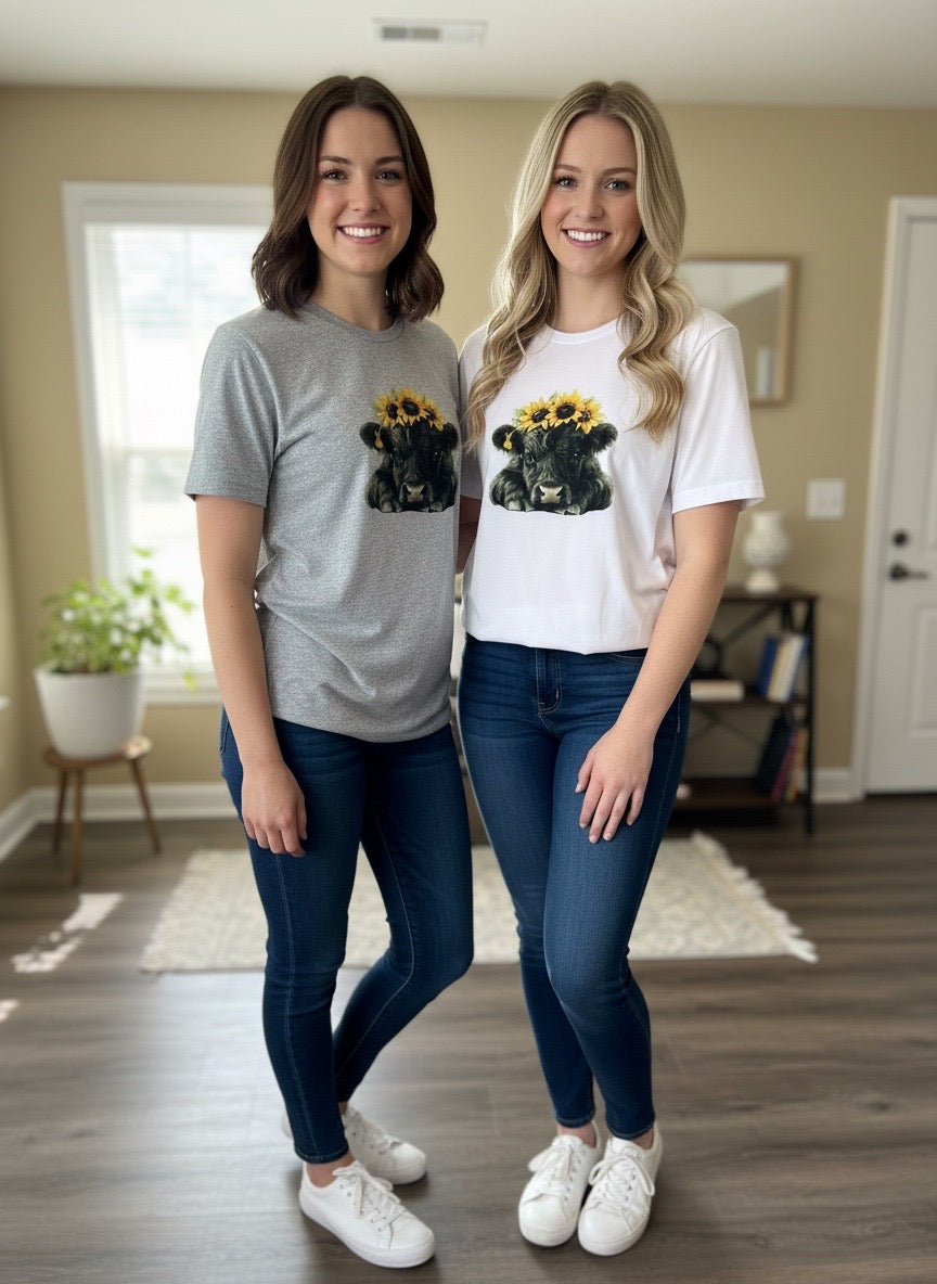 Women's Sunflower Cow T-shirt